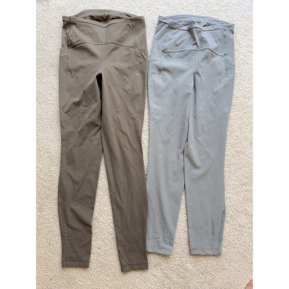 Lululemon Bundle Swift Speed Size 6 Reflective Pockets Night Run Leggings